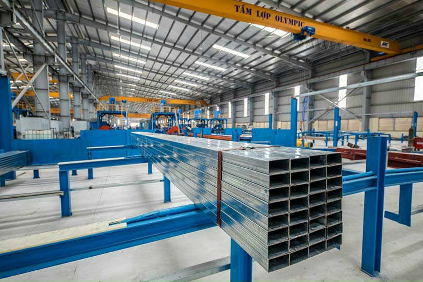 Hình ảnh thép hộp chữ nhật mạ kẽm của công ty Sắt thép HƯNG GIA PHÁT tại Thủ Đức, TP Hồ Chí Minh